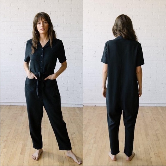 NWT Tradlands Camel Button-Up Jumpsuit - Picture 5 of 15